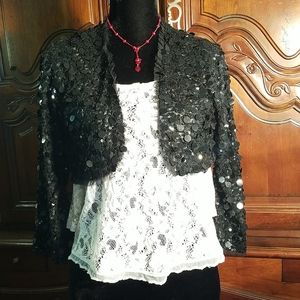 CHIC BLINGED OUT Betsey Johnson SHRUG